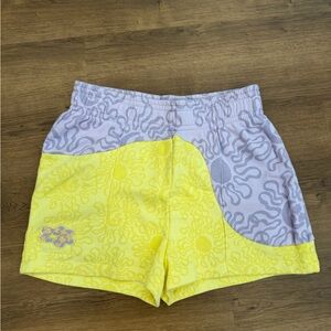 Nike Yellow and Gray Women's Shorts